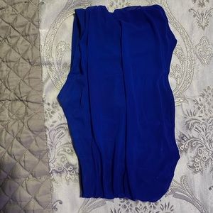 SHEIN blue strapless crop top